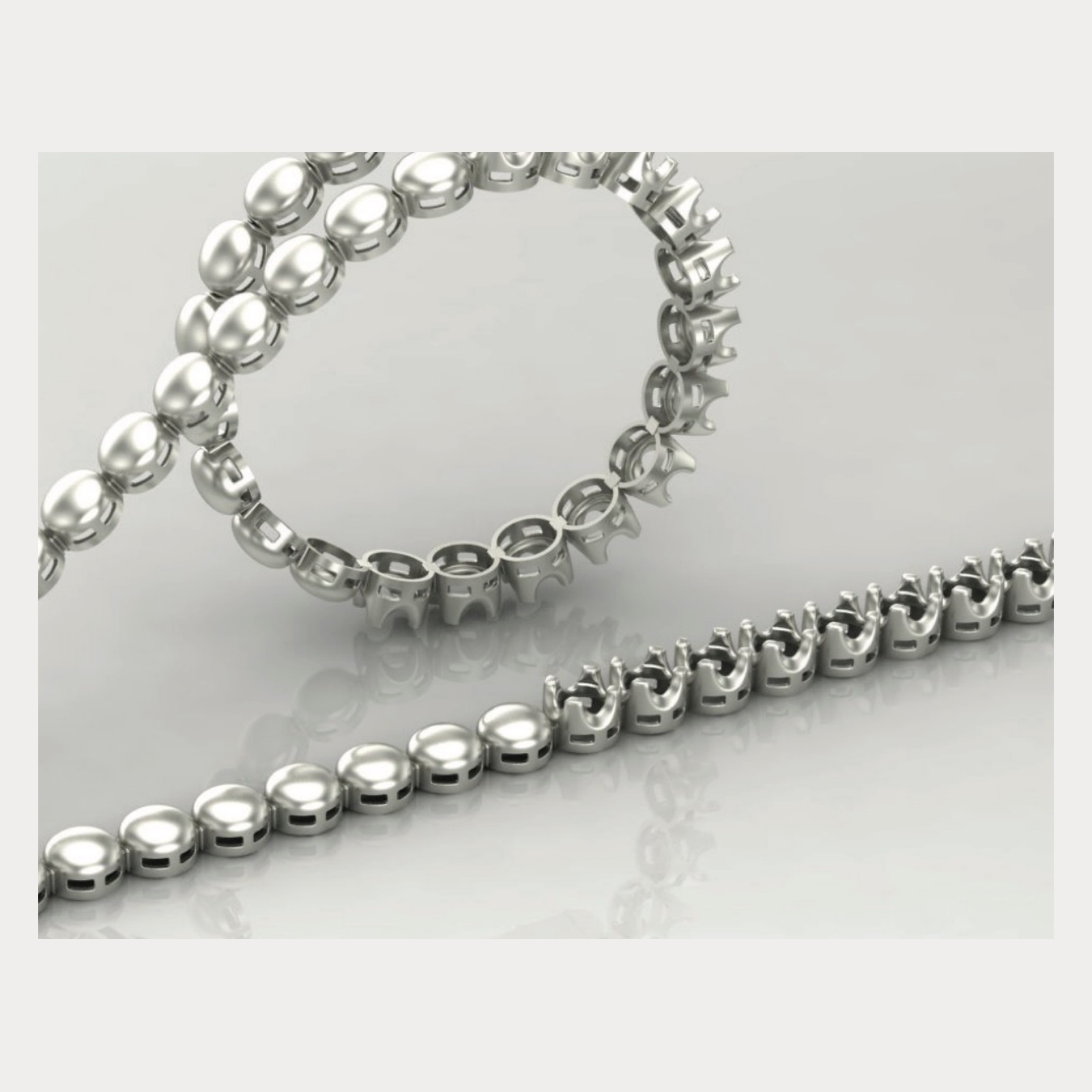 Half crown bracelet mounting