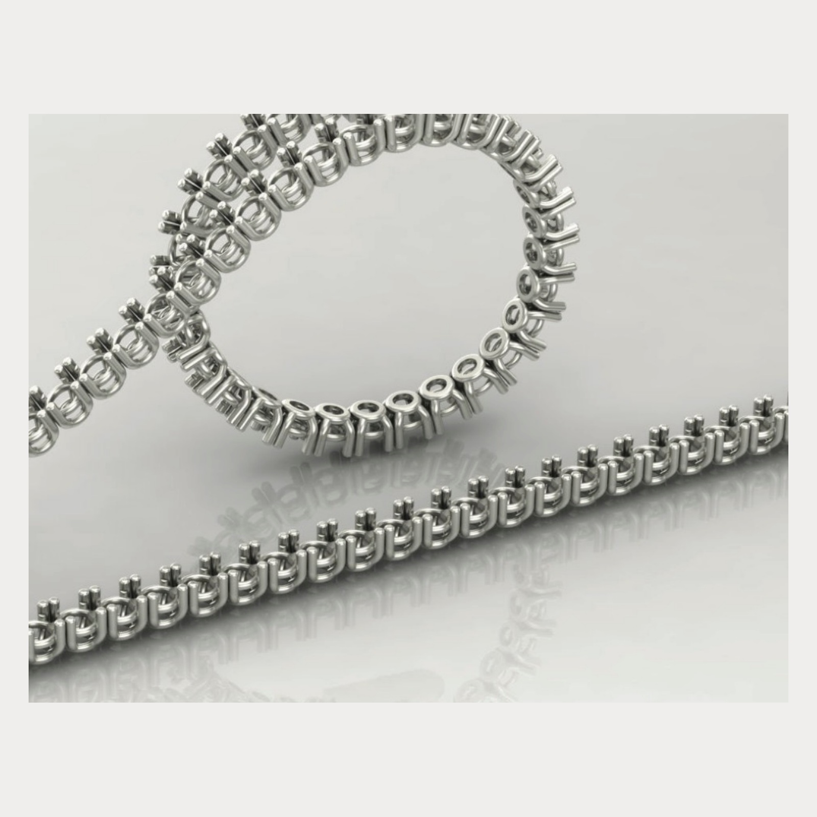 Secret link bracelet mounting