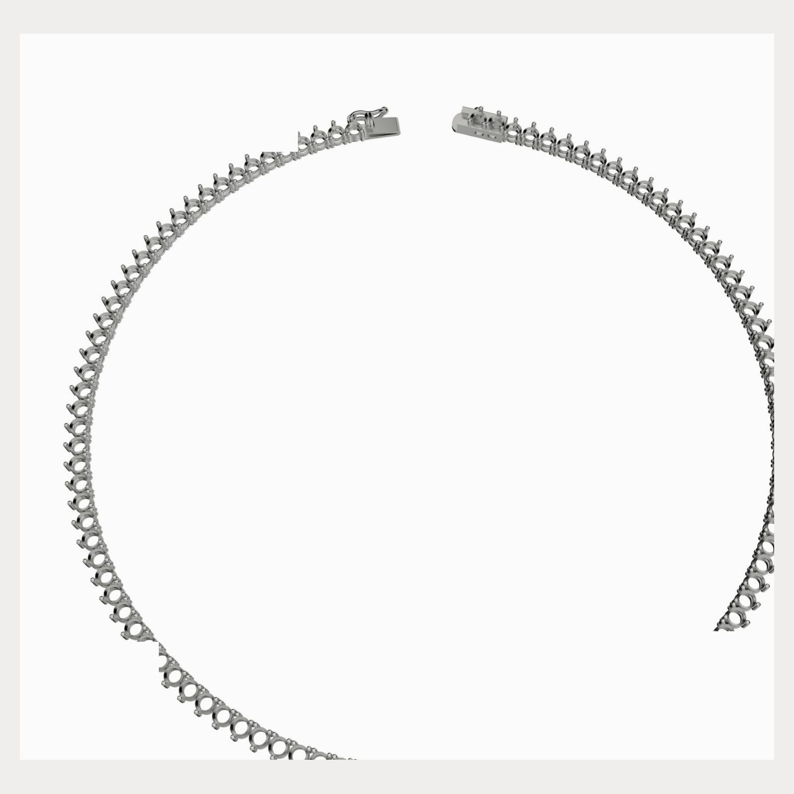 Three-prong necklace mounting