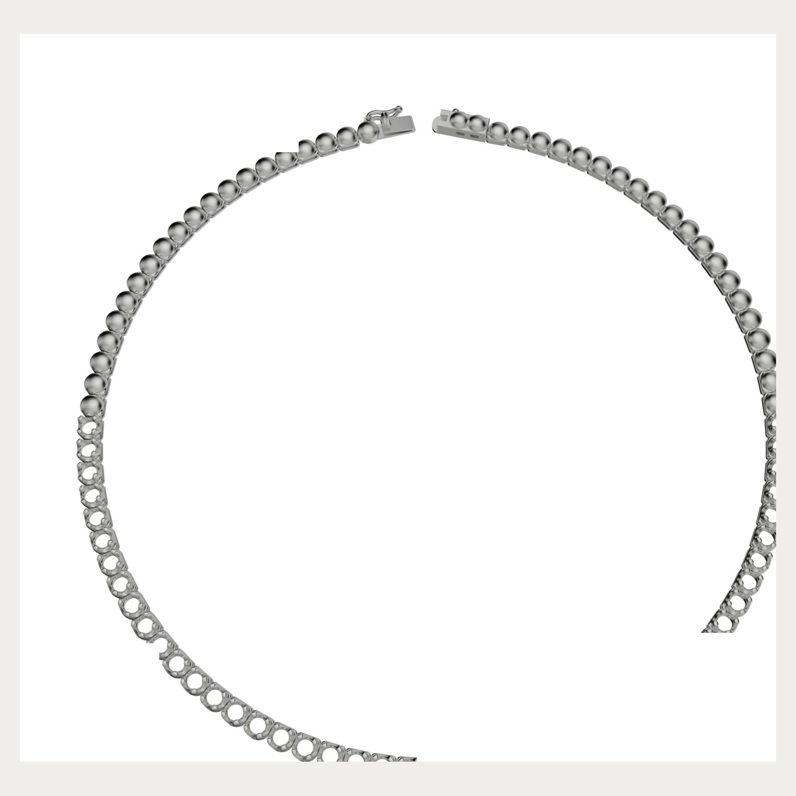 Crown half necklace mounting