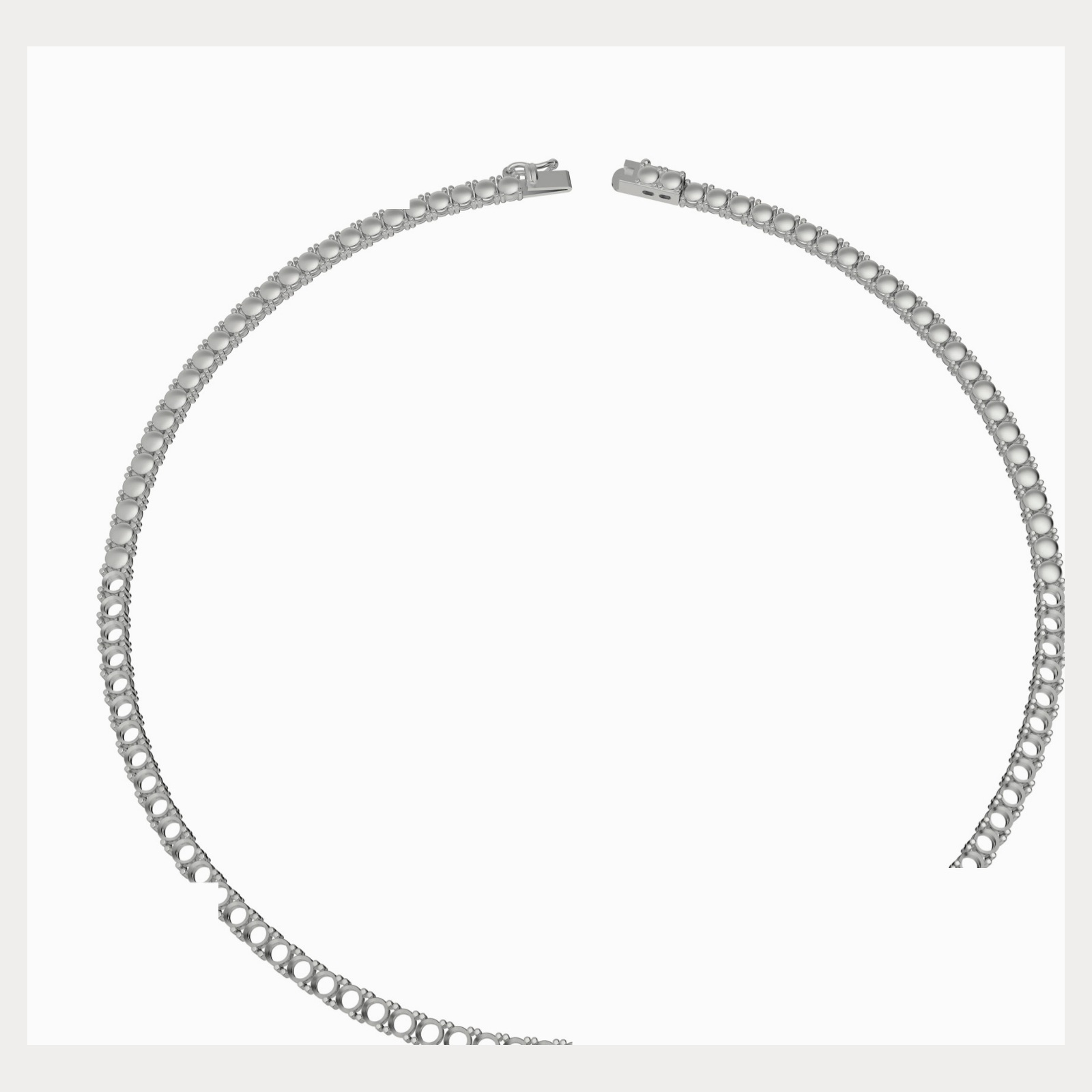 Half classic necklace mounting