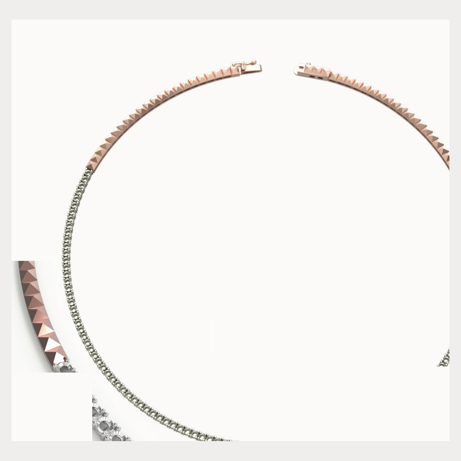 Modern necklace mounting