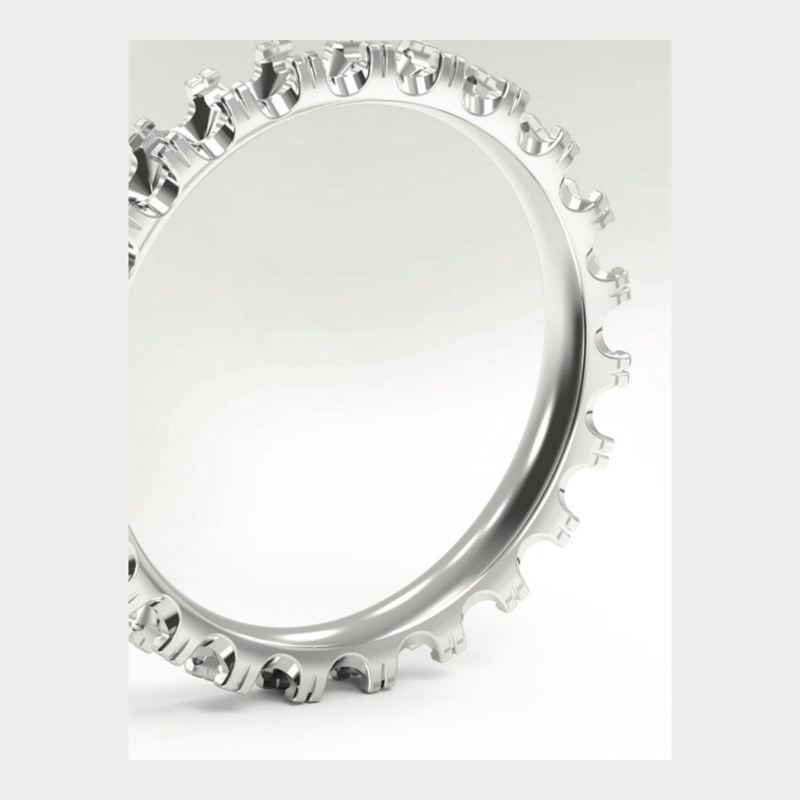 Pave ring mounting